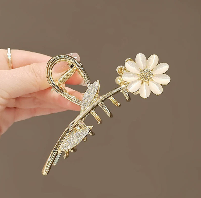 Gold Flower Hair Clip