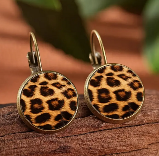 Leopard Print Earrings For Autumn And Winter