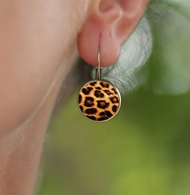 Leopard Print Earrings For Autumn And Winter