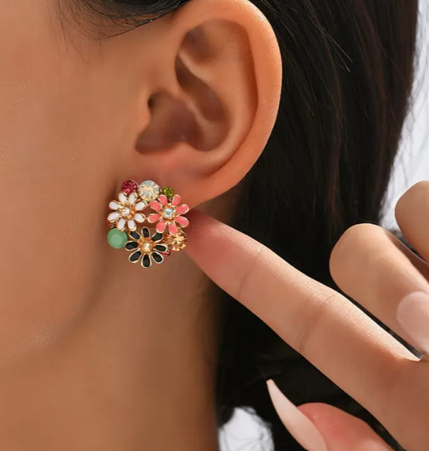 Charming Floral Stud Earrings