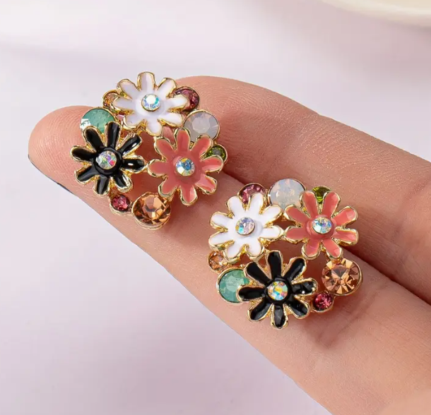 Charming Floral Stud Earrings