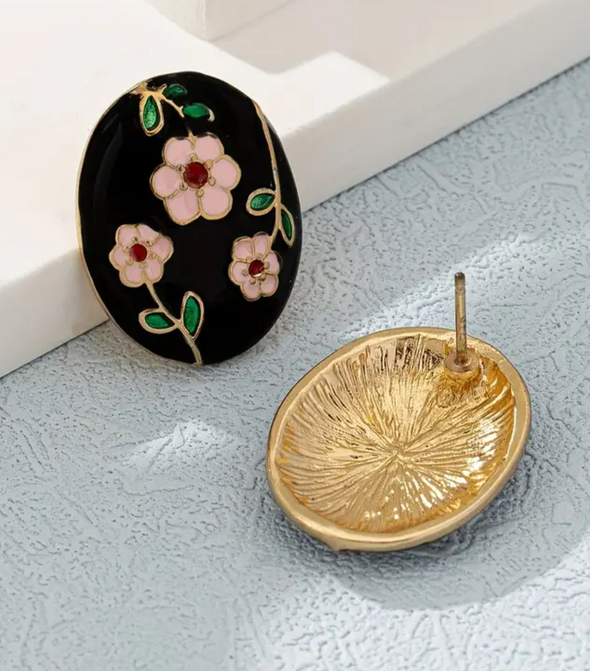 Vintage Floral Stud Earrings