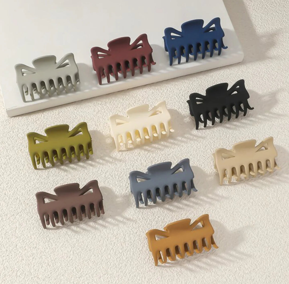 Fashionable Macaron Colored Square Grip Clamp Clip - &nbsp;10 PCs/set